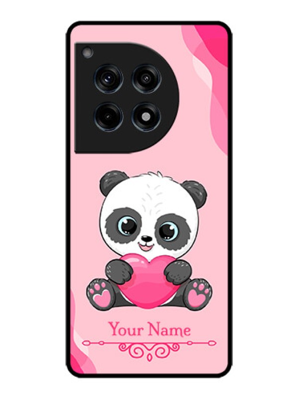 Custom OnePlus 12R 5G Custom Metal Phone Case - Cute Panda Design