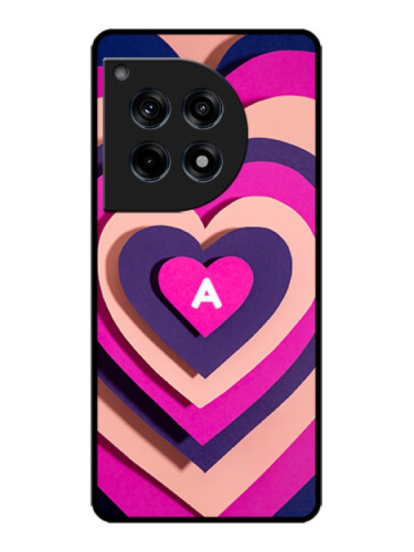 Custom OnePlus 12R 5G Custom Metal Phone Case - Cute Heart Pattern Design