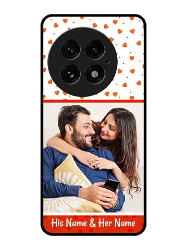 Custom OnePlus 13 5G Custom Metal Phone Case - Orange Love Symbol Design