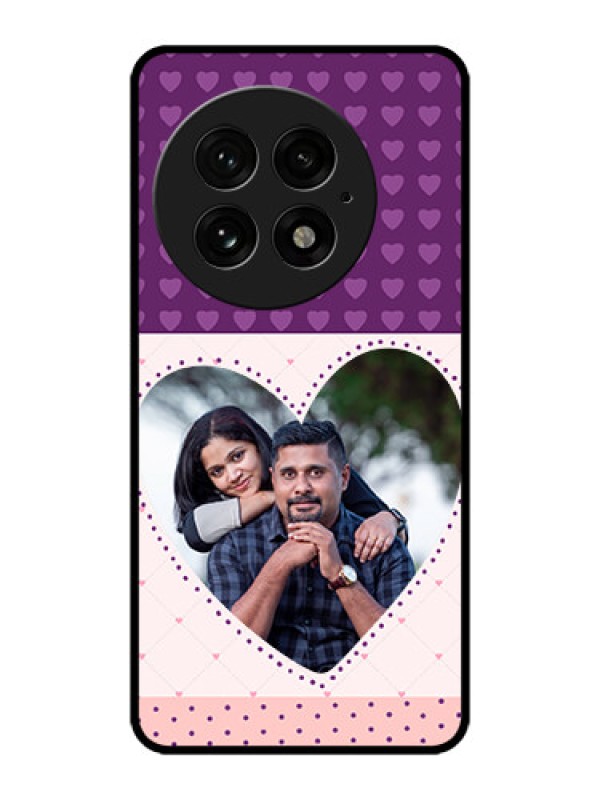 Custom OnePlus 13 5G Custom Metal Phone Case - Violet Love Dots Design