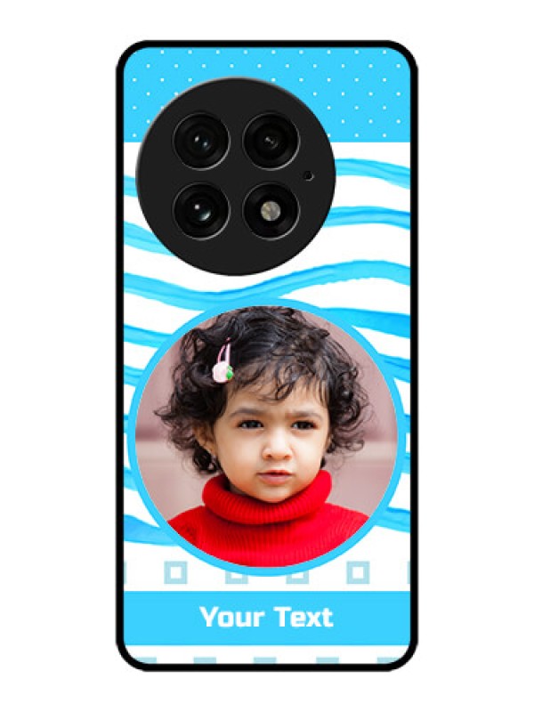 Custom OnePlus 13 5G Custom Metal Phone Case - Simple Blue Case Design