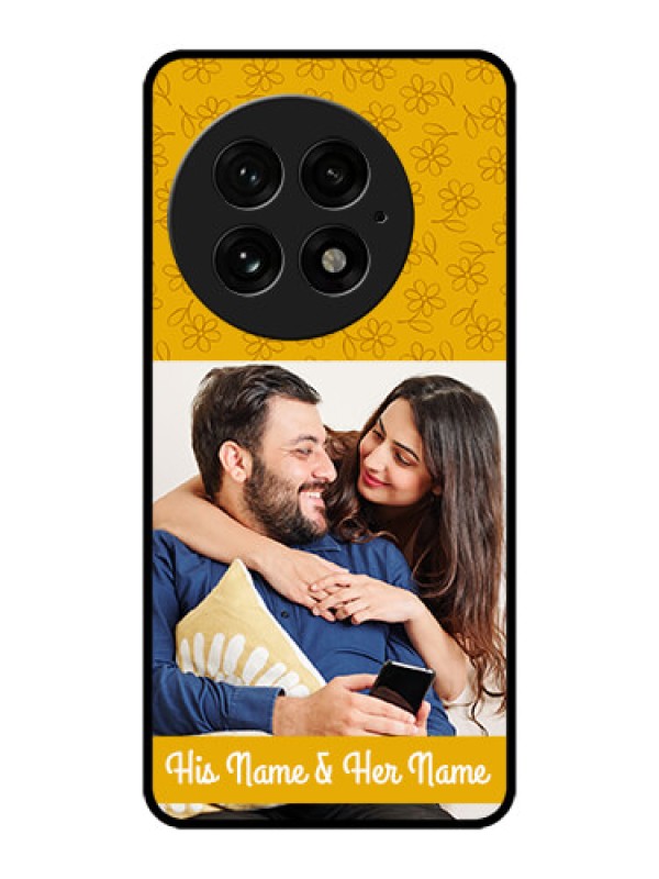 Custom OnePlus 13 5G Custom Metal Phone Case - Yellow Floral Design