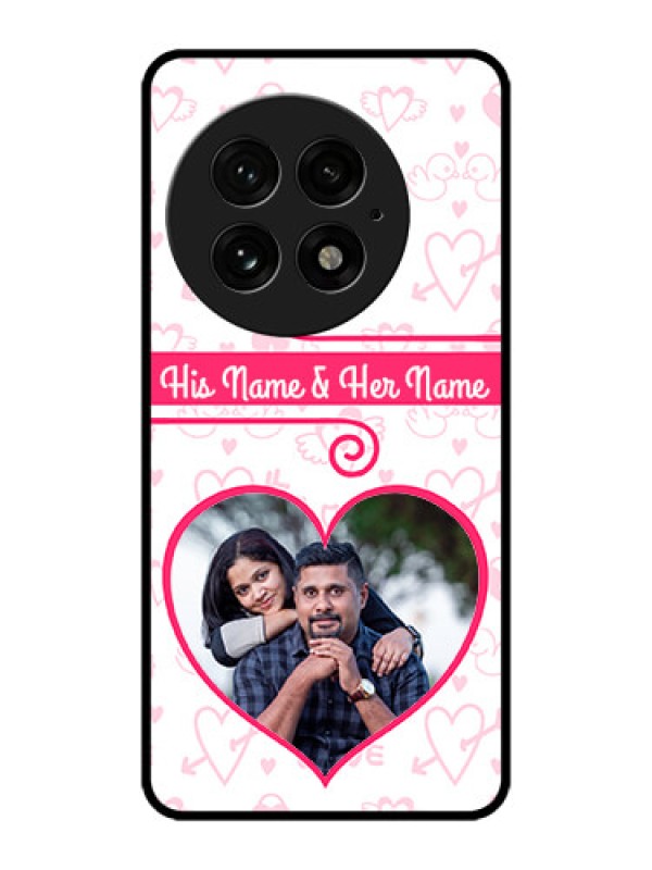 Custom OnePlus 13 5G Custom Metal Phone Case - Heart Shape Love Design