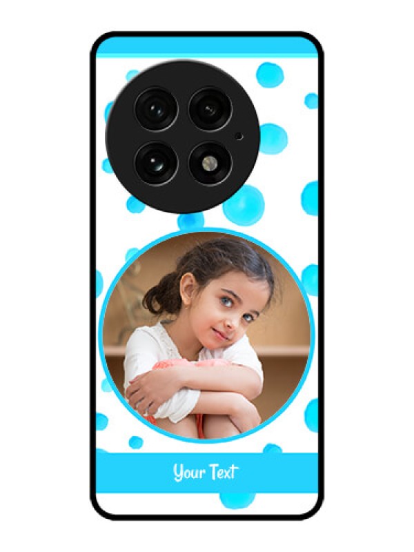 Custom OnePlus 13 5G Custom Metal Phone Case - Blue Bubbles Pattern Design