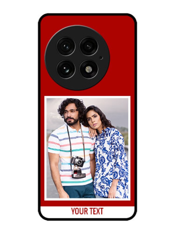 Custom OnePlus 13 5G Custom Metal Phone Case - Red Color Design