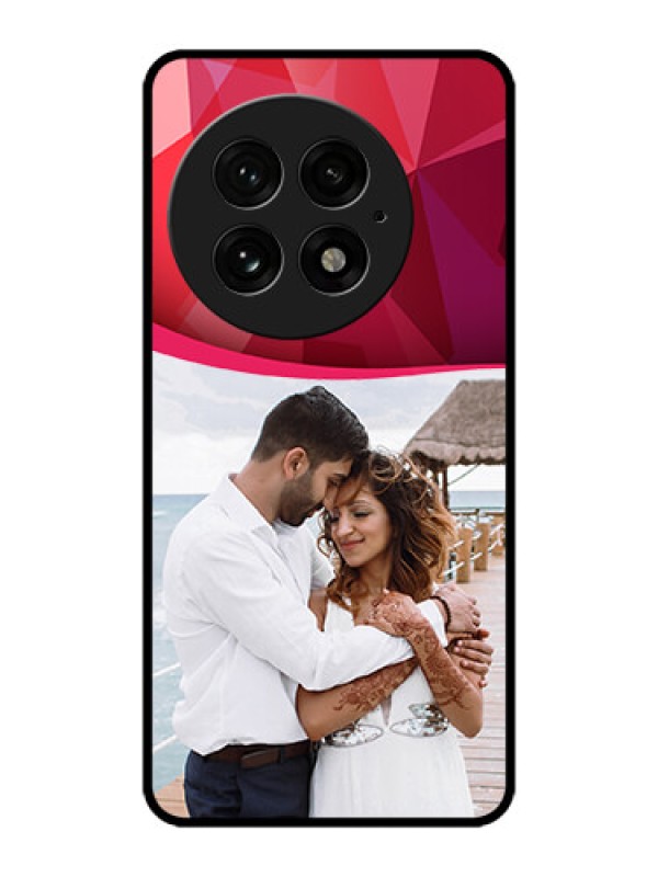 Custom OnePlus 13 5G Custom Metal Phone Case - Red Abstract Design