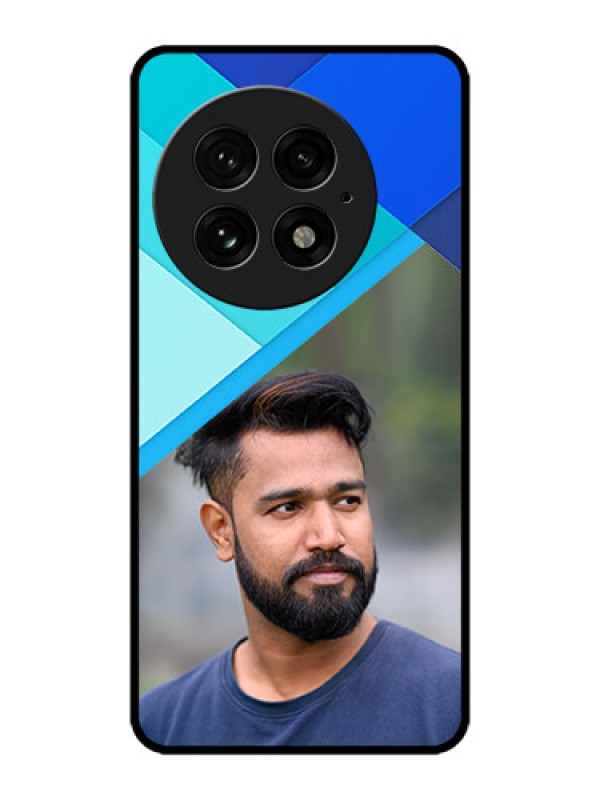 Custom OnePlus 13 5G Custom Metal Phone Case - Blue Pattern Design