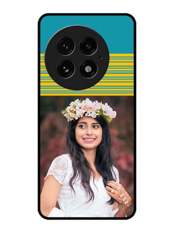 Custom OnePlus 13 5G Custom Metal Phone Case - Yellow and Blue Design