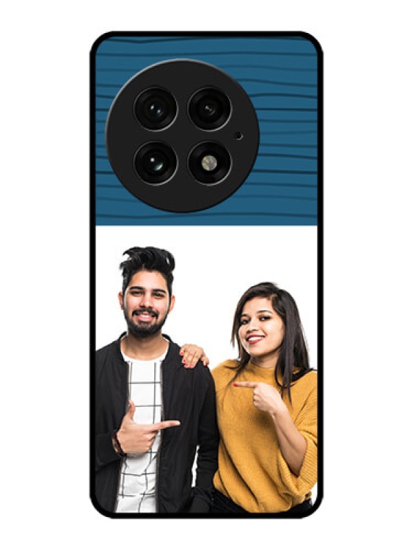 Custom OnePlus 13 5G Custom Metal Phone Case - Blue Pattern Cover Design