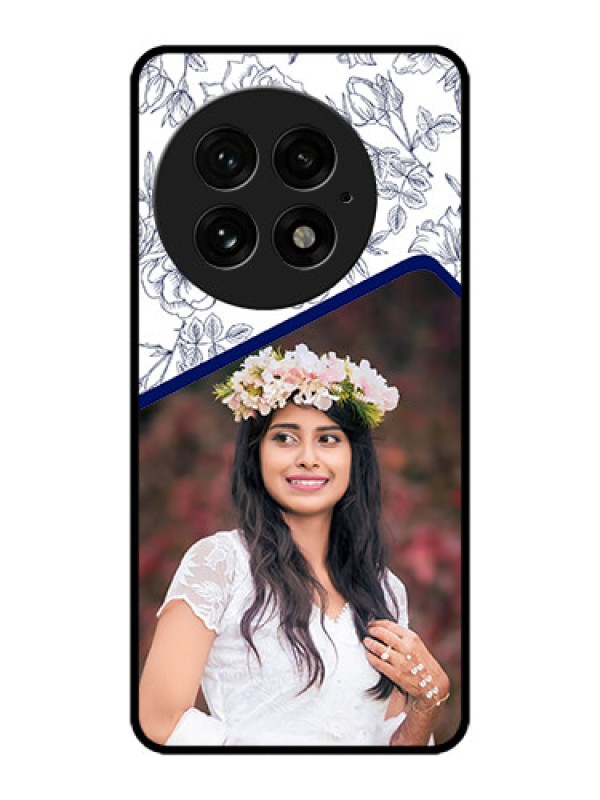 Custom OnePlus 13 5G Custom Metal Phone Case - Classy Floral Design