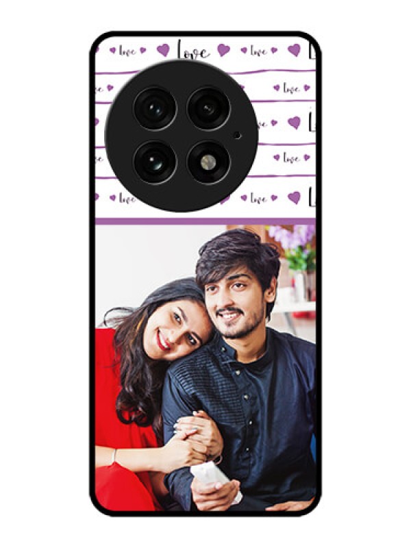 Custom OnePlus 13 5G Custom Metal Phone Case - Couples Heart Design