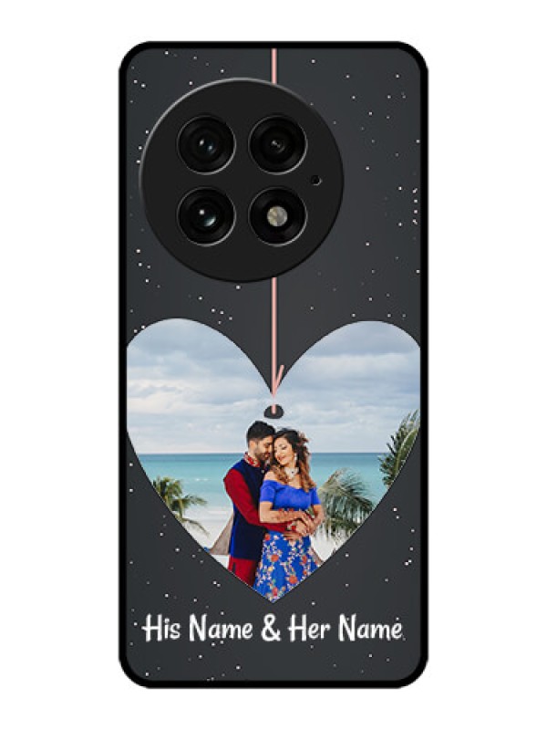 Custom OnePlus 13 5G Custom Metal Phone Case - Hanging Heart Design