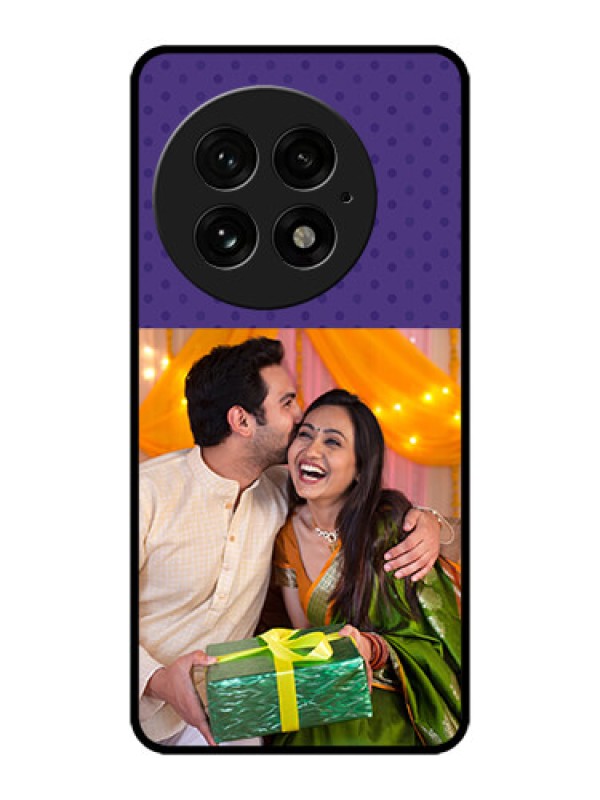 Custom OnePlus 13 5G Custom Metal Phone Case - Violet Colored Pattern Design