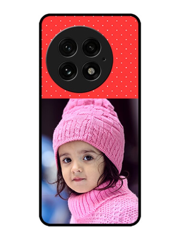 Custom OnePlus 13 5G Custom Metal Phone Case - Red Pattern Design