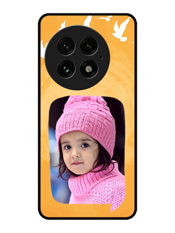 Custom OnePlus 13 5G Custom Metal Phone Case - Water Color Design With Bird Icons