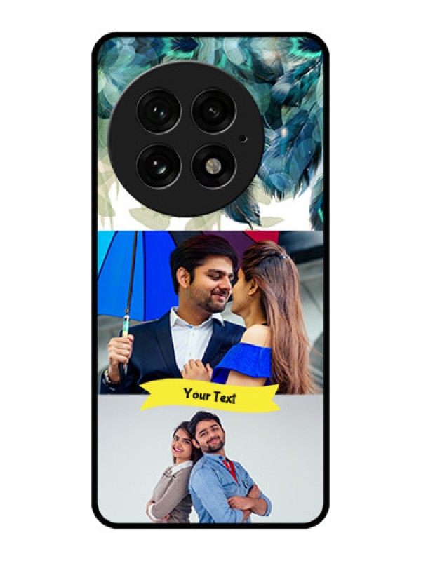 Custom OnePlus 13 5G Custom Metal Phone Case - Image With Boho Peacock Feather Design