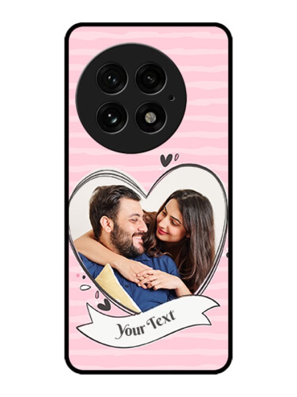 Custom OnePlus 13 5G Custom Metal Phone Case - Vintage Heart Design