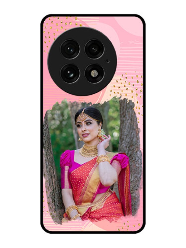 Custom OnePlus 13 5G Custom Metal Phone Case - Gold Glitter Splash Design