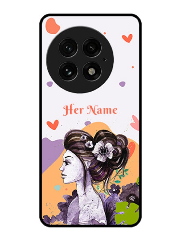 Custom OnePlus 13 5G Custom Metal Phone Case - Woman And Nature Design