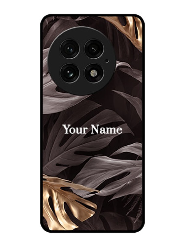 Custom OnePlus 13 5G Custom Metal Phone Case - Wild Leaves Digital Paint Design