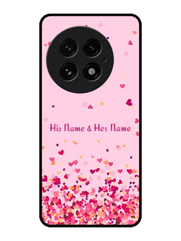 Custom OnePlus 13 5G Custom Metal Phone Case - Floating Hearts Design