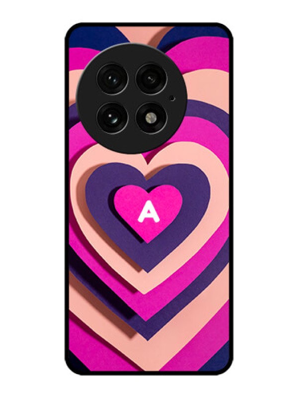 Custom OnePlus 13 5G Custom Metal Phone Case - Cute Heart Pattern Design