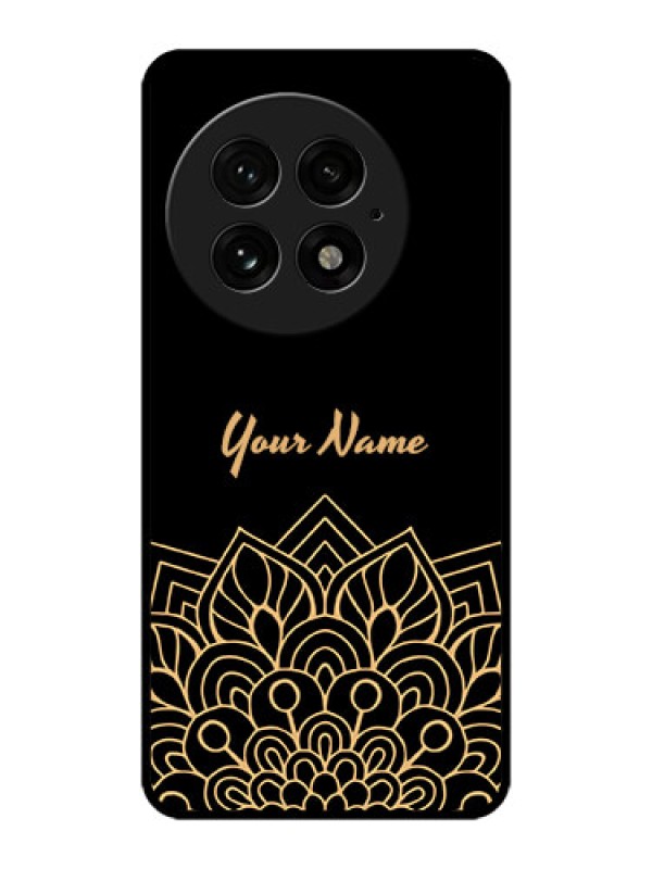 Custom OnePlus 13 5G Custom Metal Phone Case - Golden Mandala Design