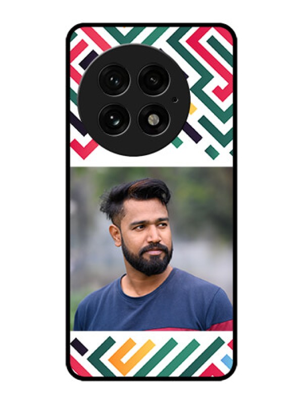 Custom OnePlus 13 5G Custom Metal Phone Case - Colorful Maze Pattern Design