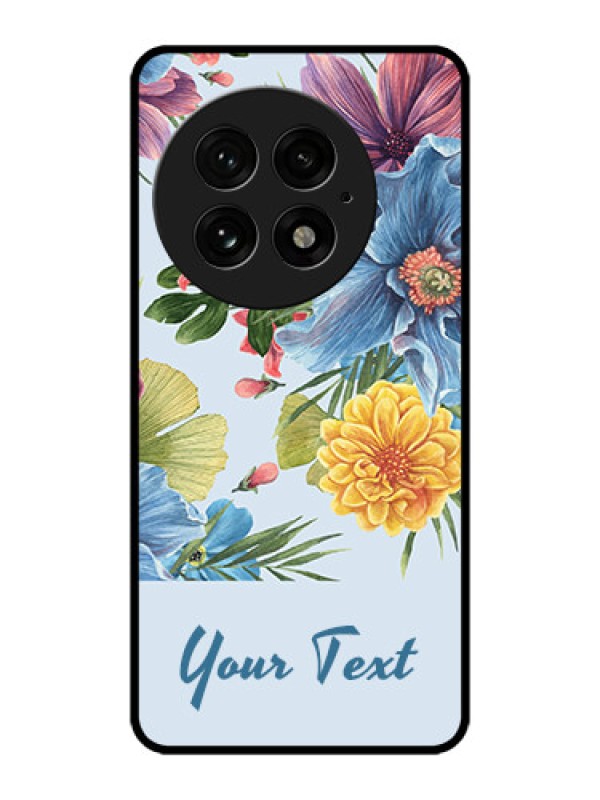 Custom OnePlus 13 5G Custom Metal Phone Case - Stunning Watercolored Flowers Painting Design
