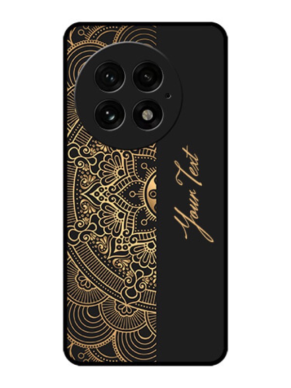 Custom OnePlus 13 5G Custom Metal Phone Case - Mandala Art With Custom Text Design