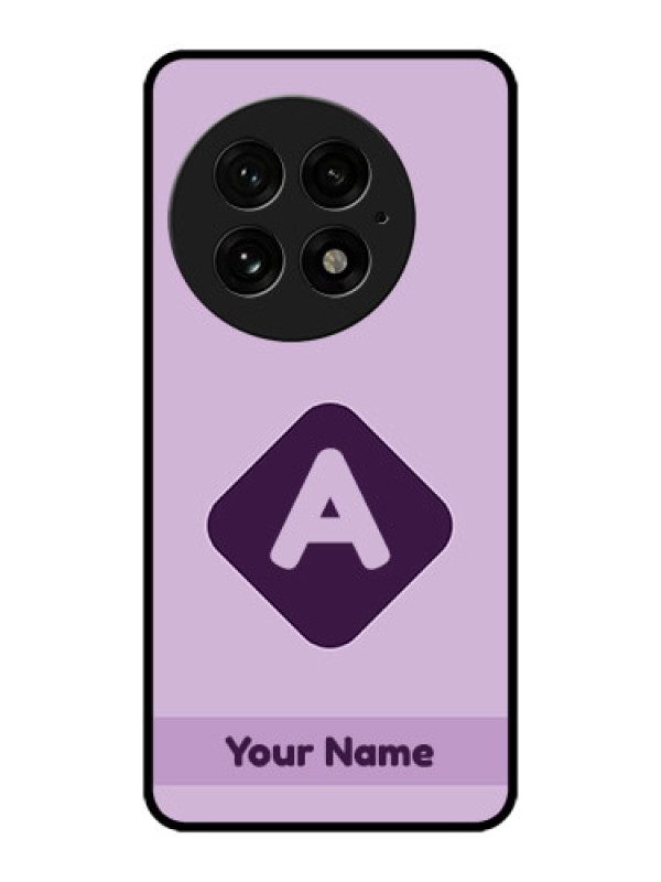 Custom OnePlus 13 5G Custom Metal Phone Case - Custom Letter In Curved Badge Design