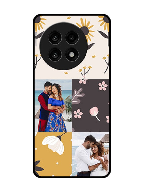 Custom OnePlus 13R 5G Custom Metal Phone Case - 3 Images With Floral Design