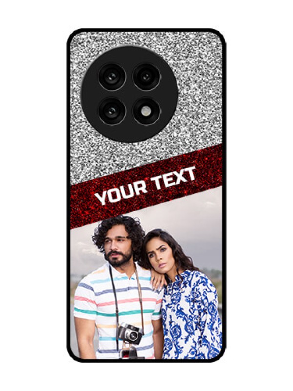 Custom OnePlus 13R 5G Custom Metal Phone Case - Image Holder With Glitter Strip Design