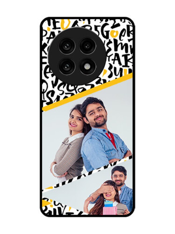 Custom OnePlus 13R 5G Custom Metal Phone Case - Letters Pattern Design