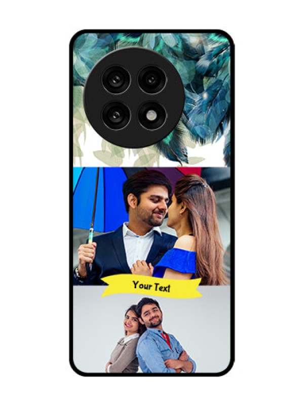 Custom OnePlus 13R 5G Custom Metal Phone Case - Image With Boho Peacock Feather Design