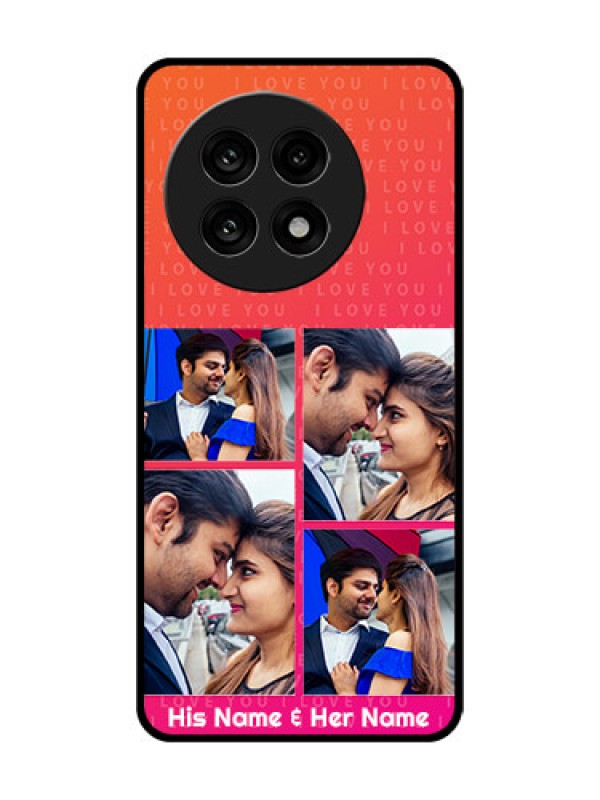 Custom OnePlus 13R 5G Custom Metal Phone Case - I Love You Pink Design