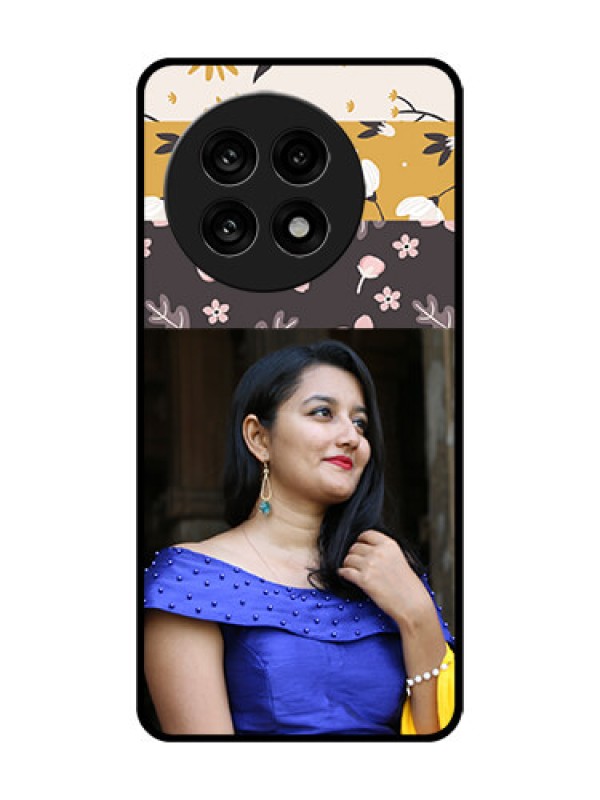 Custom OnePlus 13R 5G Custom Metal Phone Case - Stylish Floral Design