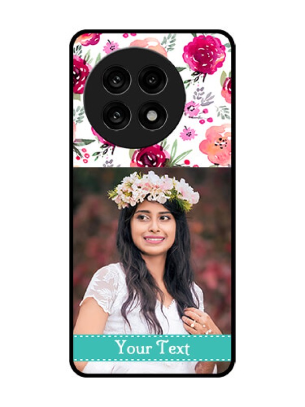 Custom OnePlus 13R 5G Custom Metal Phone Case - Water Colors Floral Design