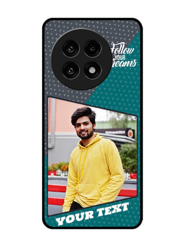 Custom OnePlus 13R 5G Custom Metal Phone Case - Background Pattern Design With Quote