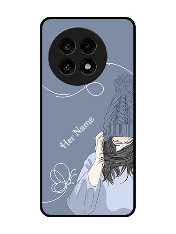 Custom OnePlus 13R 5G Custom Metal Phone Case - Girl In Winter Outfit Design