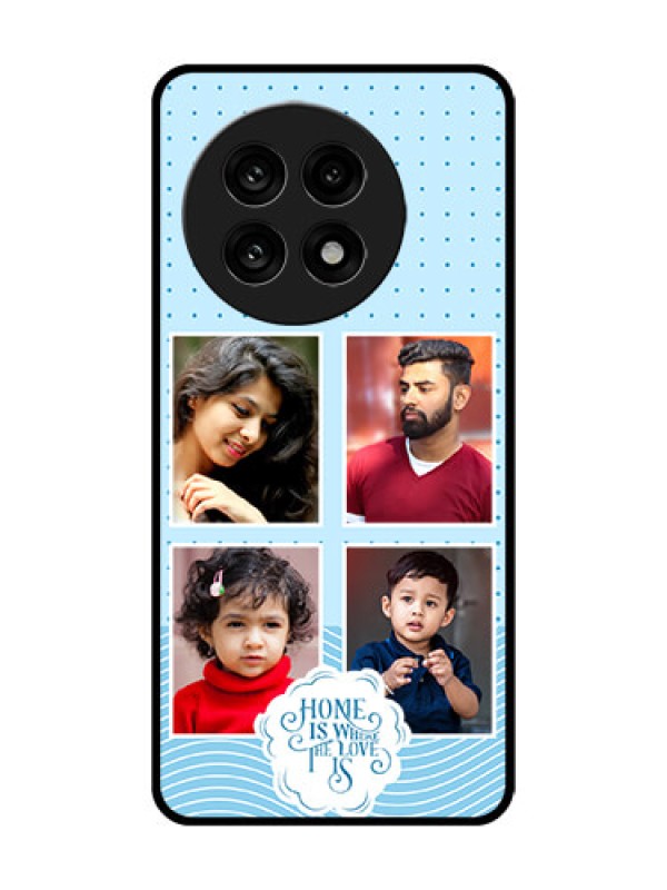 Custom OnePlus 13R 5G Custom Metal Phone Case - Cute Love Quote With 4 Pic Upload Design