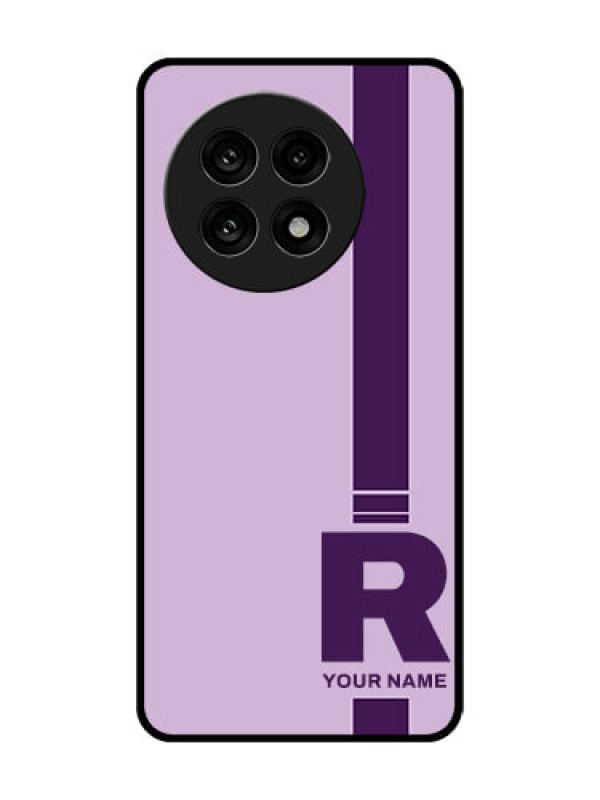 Custom OnePlus 13R 5G Custom Metal Phone Case - Simple Dual Tone Stripe With Name Design