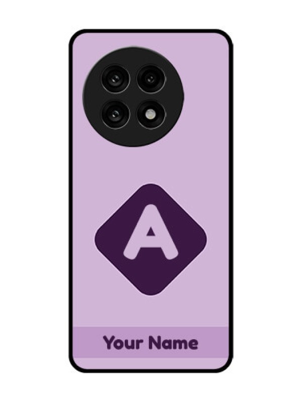 Custom OnePlus 13R 5G Custom Metal Phone Case - Custom Letter In Curved Badge Design