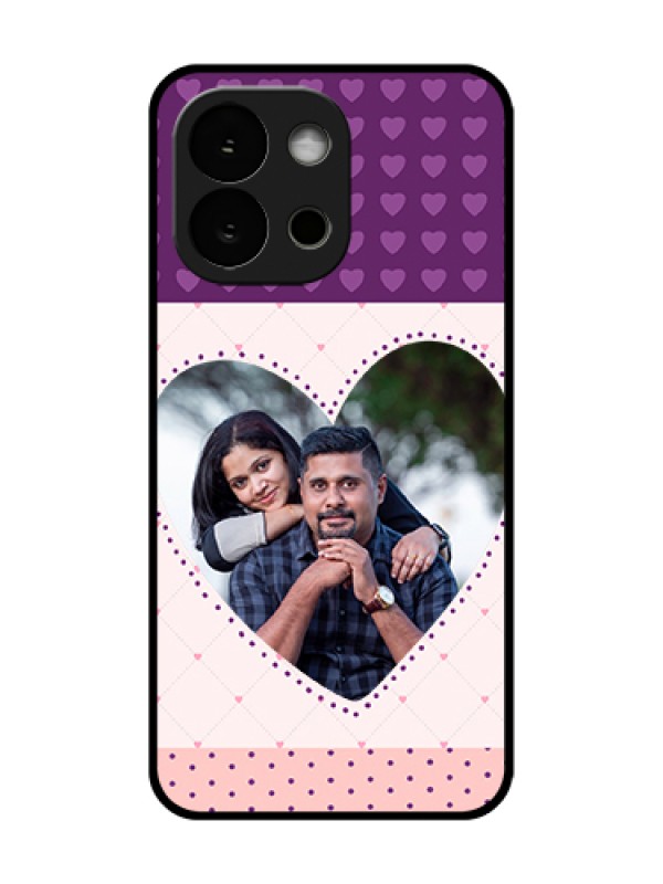 Custom OnePlus 13s 5G Custom Metal Phone Case - Violet Love Dots Design