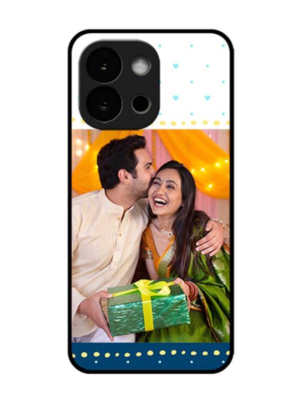 Custom OnePlus 13s 5G Custom Metal Phone Case - White And Blue Abstract Design