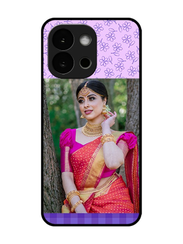 Custom OnePlus 13s 5G Custom Metal Phone Case - Purple Floral Design