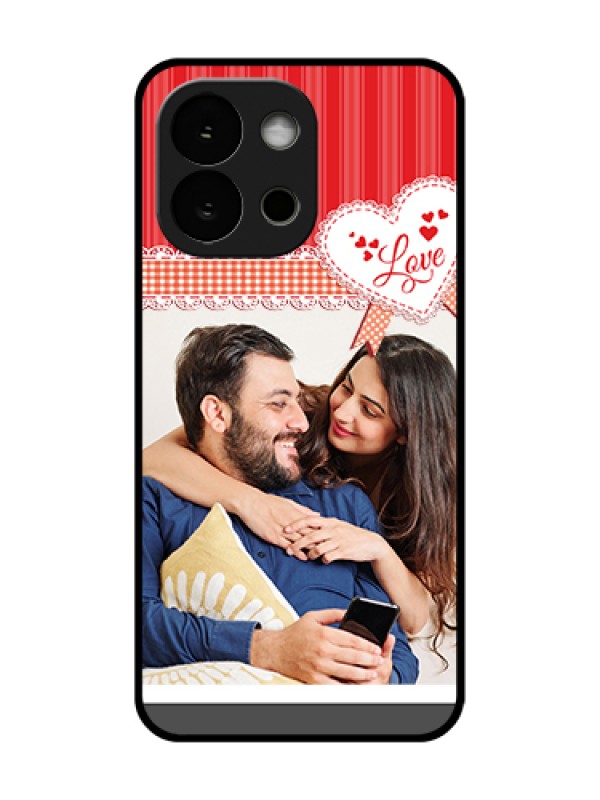 Custom OnePlus 13s 5G Custom Metal Phone Case - Red Love Pattern Design