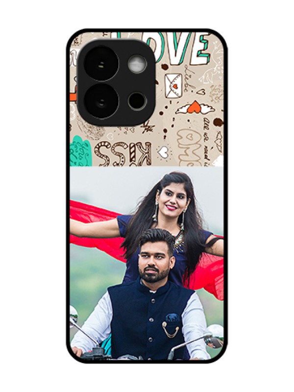 Custom OnePlus 13s 5G Custom Metal Phone Case - Love Doodle Pattern