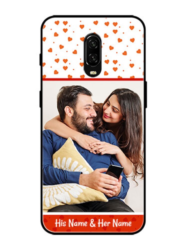 Custom OnePlus 6T Custom Metal Phone Case - Orange Love Symbol Design