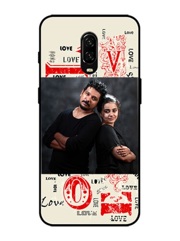Custom OnePlus 6T Custom Metal Phone Case - Trendy Love Design Case